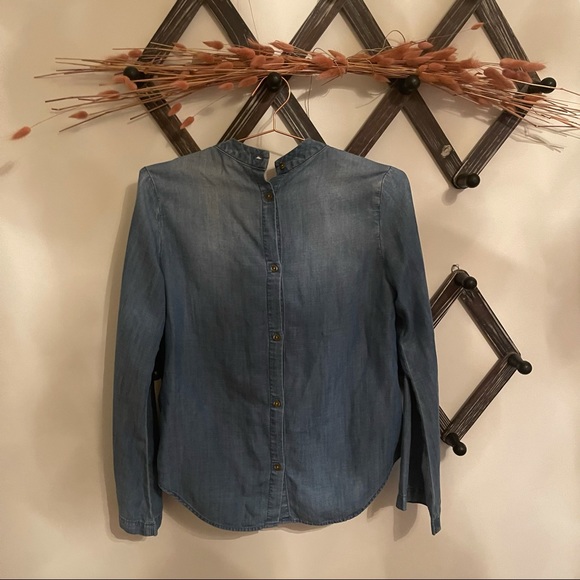 Anthropologie Cloth & Song Chambray Top - Picture 2 of 8